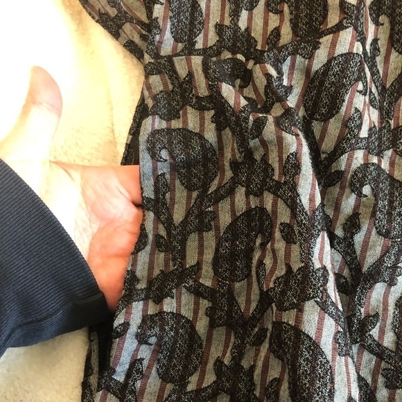 MANYAVAR Kurta Men's Size Medium Black Gray Multicolor Floral Printed - Picture 11 of 12